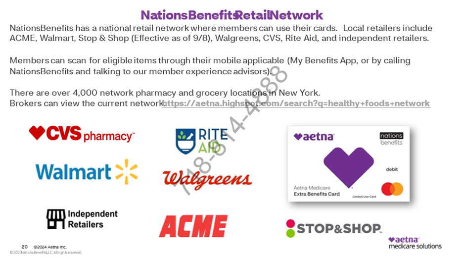 Nations OTC List (Aetna BCBS) 紅藍卡,白卡,長期護理,免費老人福利